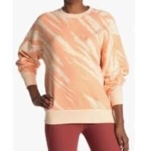Sweaty Betty Nectarine Orange Tie Dye Essentials Organic Cotton Sweatshirt